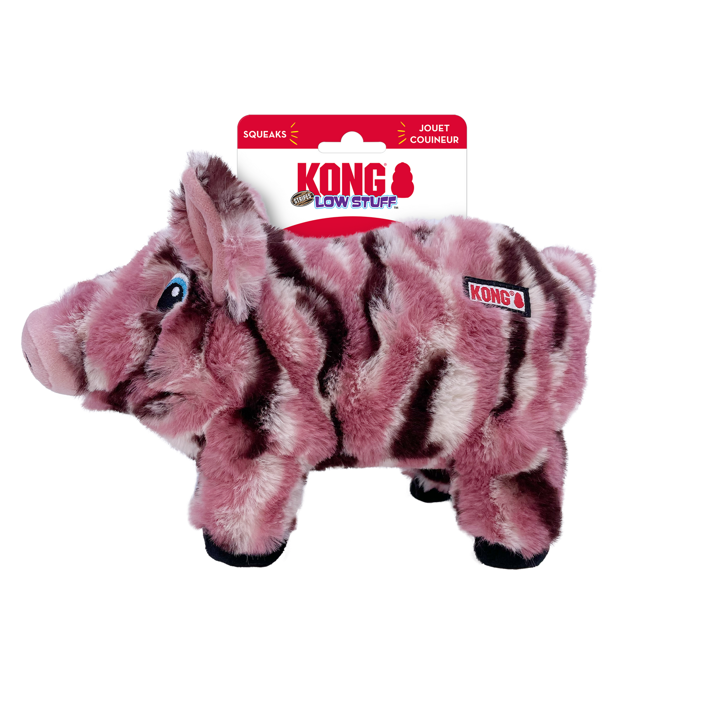 KONG LOW STRIPES PIG MEDIUM DOG TOY