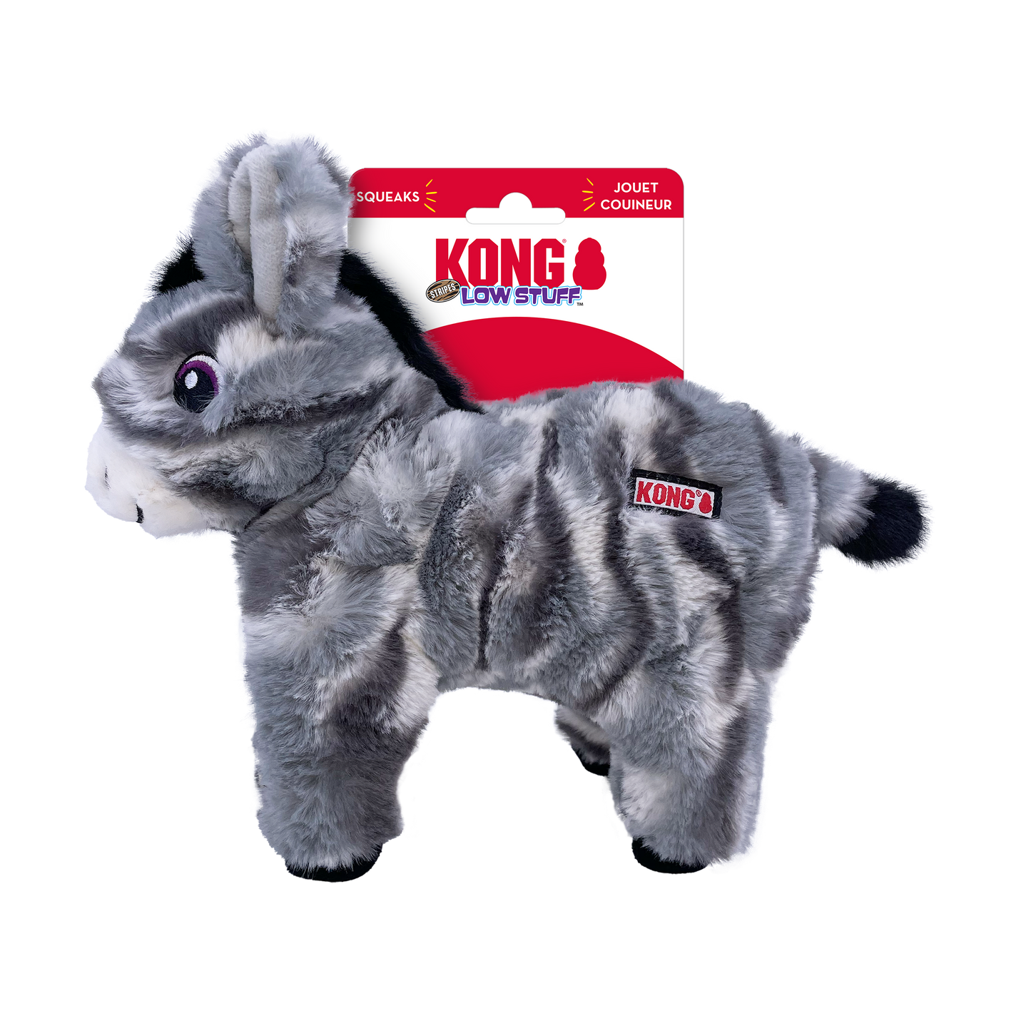 KONG LOW STRIPES DONKEY MEDIUM DOG TOY