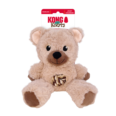 KONG WILD KNOTS TEDDY DOG TOY ASSORTED COLOURS