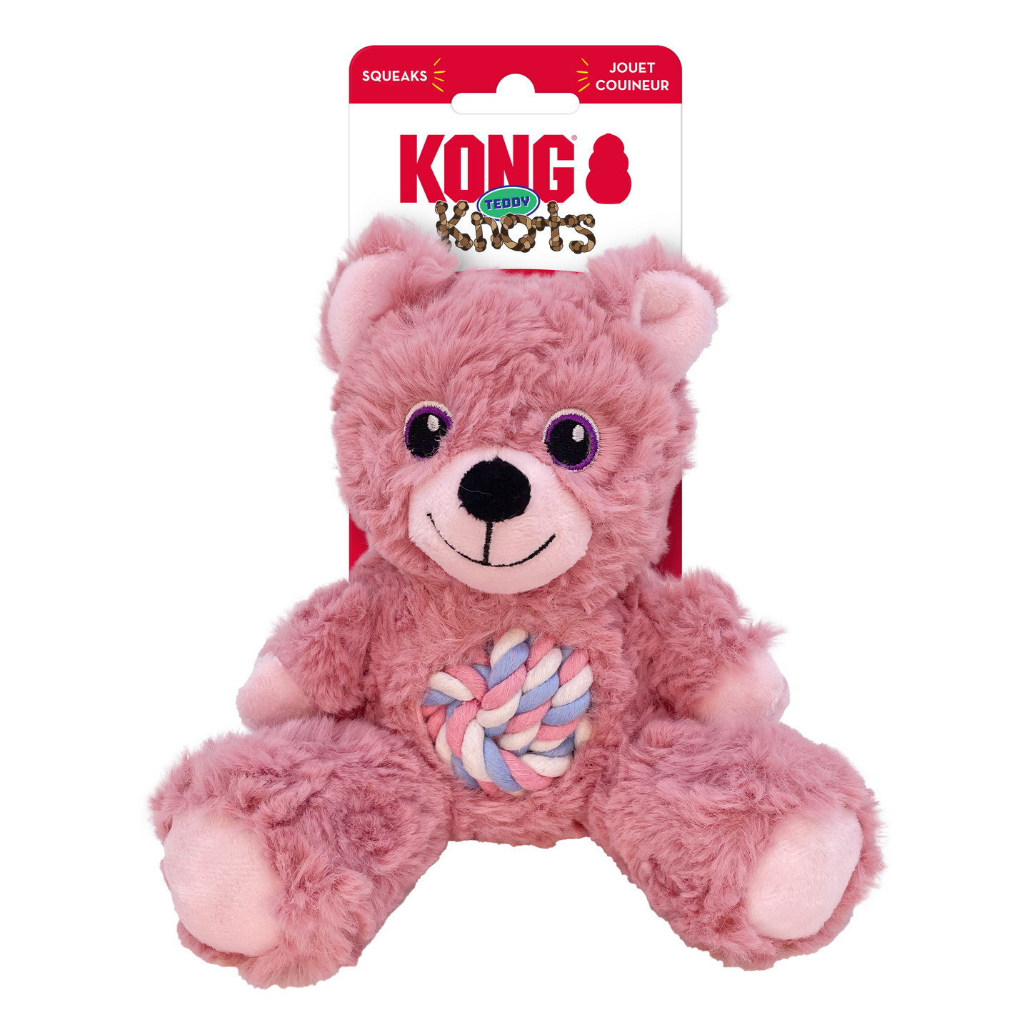 KONG WILD KNOTS TEDDY DOG TOY ASSORTED COLOURS