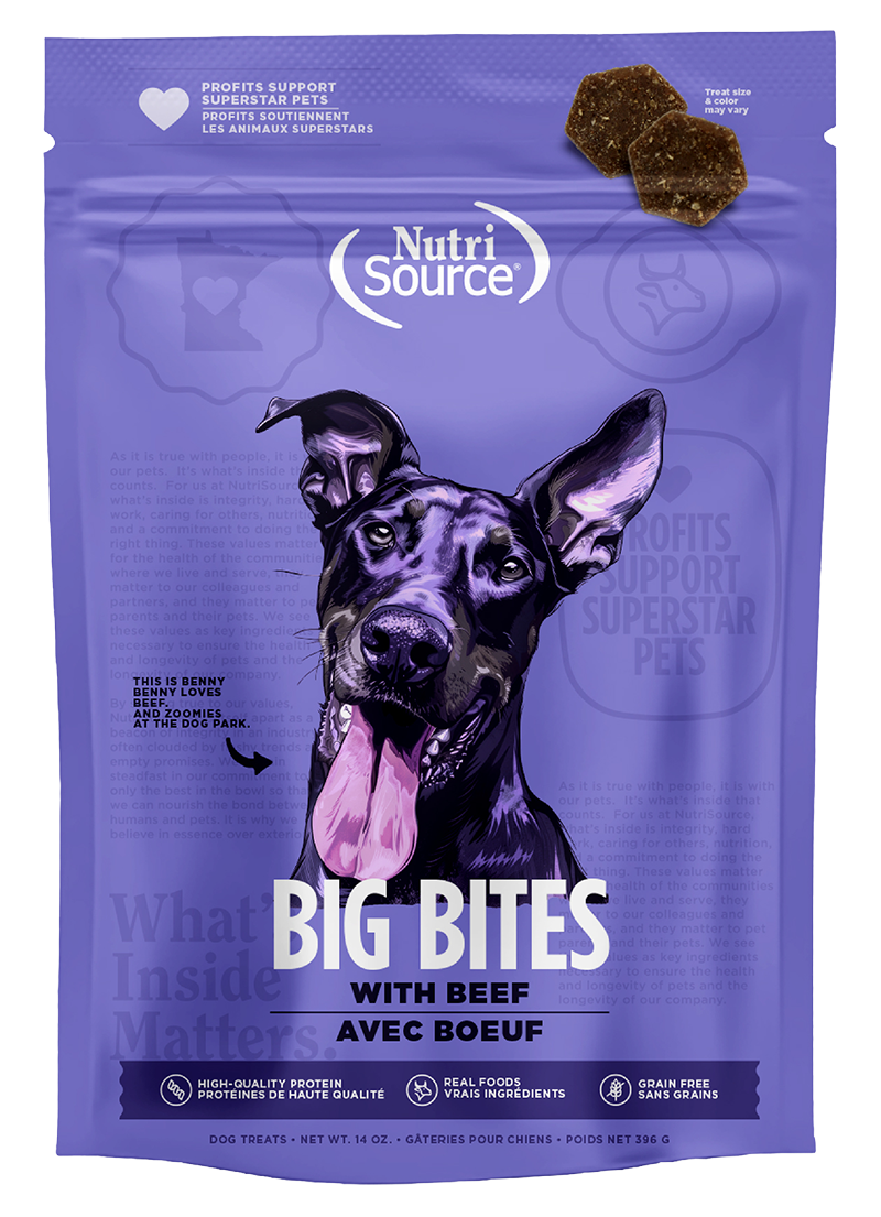 NUTRISOURCE® BEEF BIG BITES DOG TREAT