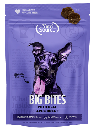 NUTRISOURCE® BEEF BIG BITES DOG TREAT