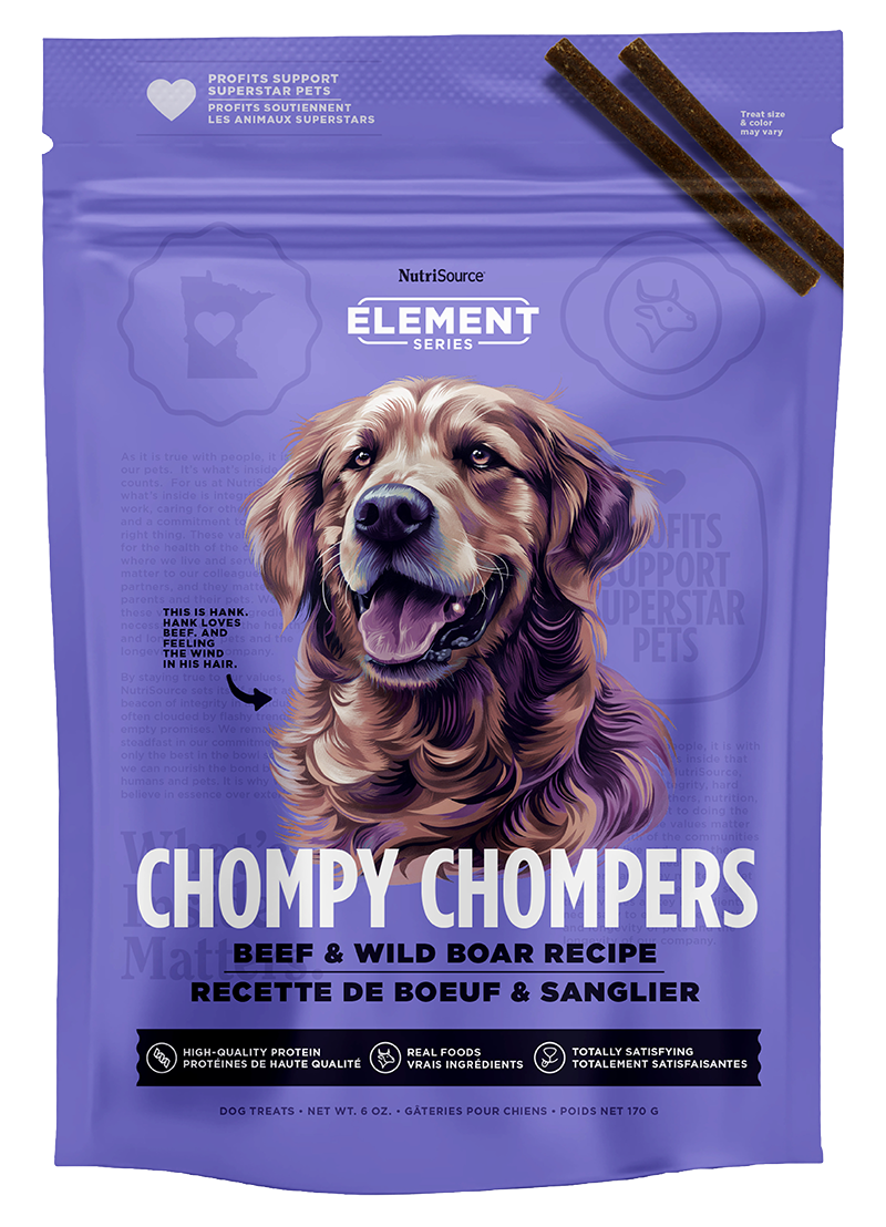 NUTRISOURCE® BEEF & WILD BOAR CHOMPY CHOMPERS DOG TREAT