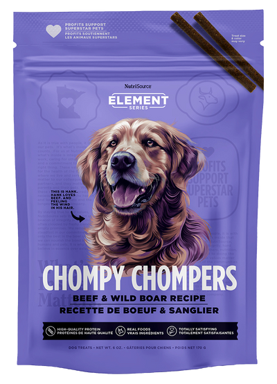 NUTRISOURCE® BEEF & WILD BOAR CHOMPY CHOMPERS DOG TREAT