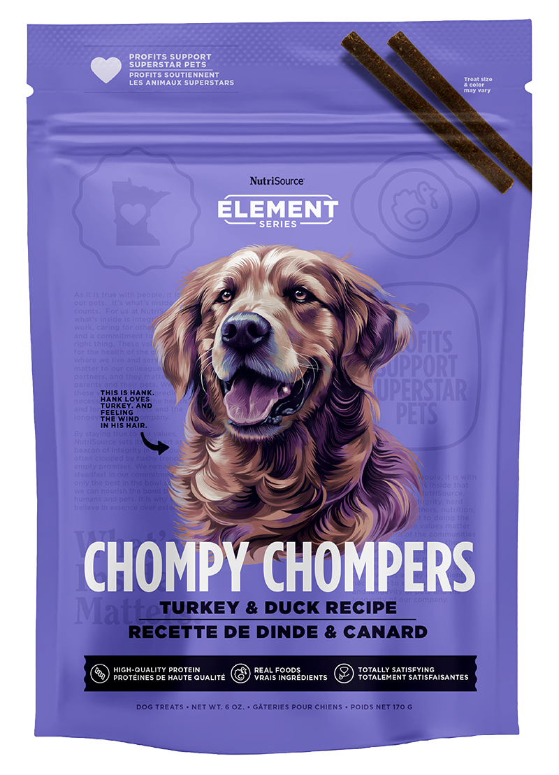 NUTRISOURCE® TURKEY & DUCK CHOMPY CHOMPERS DOG TREAT