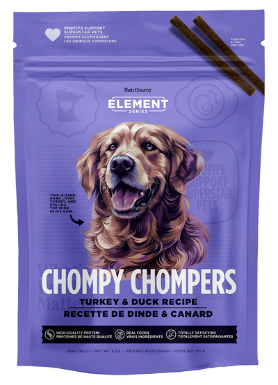 NUTRISOURCE® TURKEY & DUCK CHOMPY CHOMPERS DOG TREAT