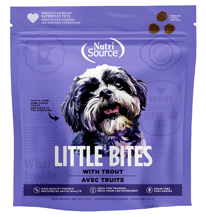 NUTRISOURCE® TROUT LITTLE BITES DOG TREAT