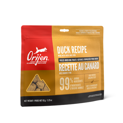 ORIJEN FREEZE-DRIED DOG TREATS - DUCK RECIPE