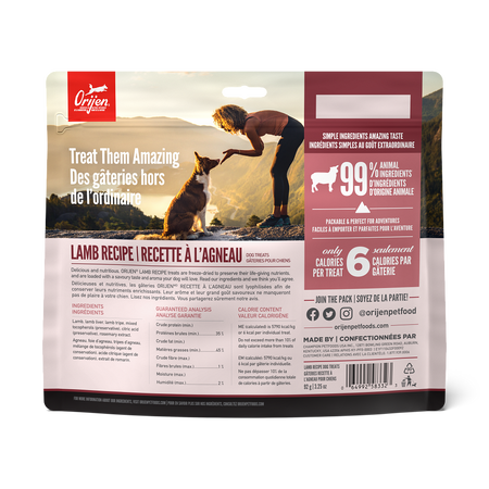 ORIJEN FREEZE-DRIED DOG TREATS - LAMB RECIPE