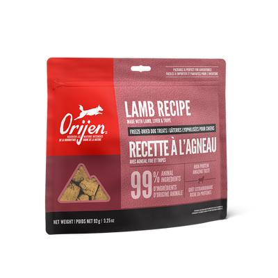 ORIJEN FREEZE-DRIED DOG TREATS - LAMB RECIPE