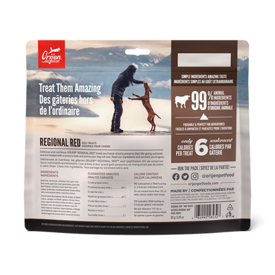 ORIJEN FREEZE-DRIED DOG TREATS -  REGIONAL RED RECIPE