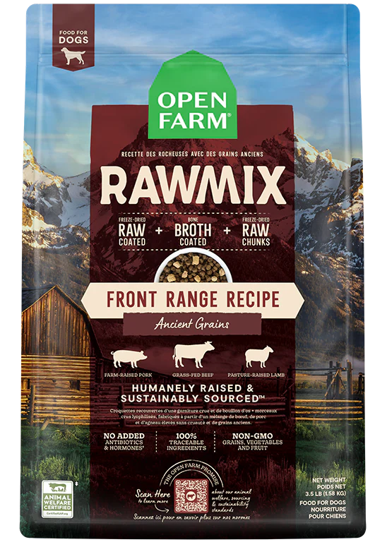 OPEN FARM® RAWMIX FRONT RANGE RECIPE WITH ANCIENT GRAINS DOG FOOD