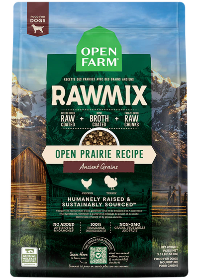 OPEN FARM® RAWMIX OPEN PRAIRIE RECIPE WITH ANCIENT GRAINS DOG FOOD