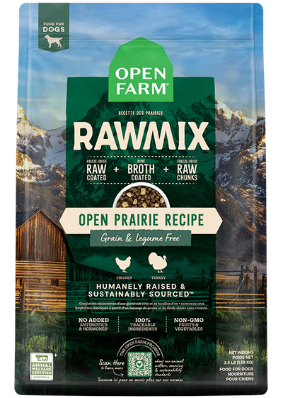 OPEN FARM® RAWMIX OPEN PRAIRIE RECIPE GRAIN FREE DOG FOOD