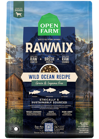 OPEN FARM® RAWMIX WILD OCEAN RECIPE WITH ANCIENT GRAINS DOG FOOD