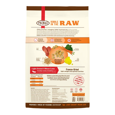 PRIMAL KIBBLE IN THE RAW : BEEF RECIPE