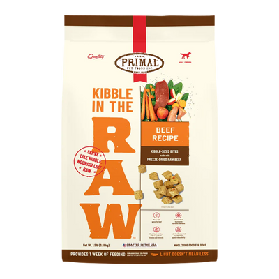 PRIMAL KIBBLE IN THE RAW : BEEF RECIPE