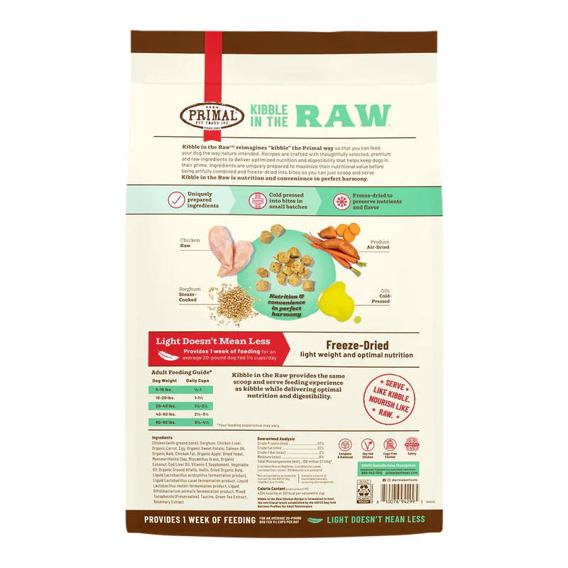 PRIMAL KIBBLE IN THE RAW : CHICKEN RECIPE