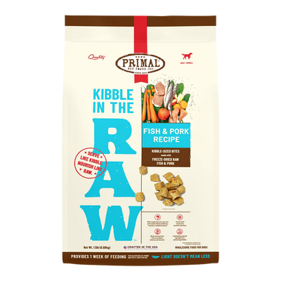 PRIMAL KIBBLE IN THE RAW : FISH & PORK RECIPE