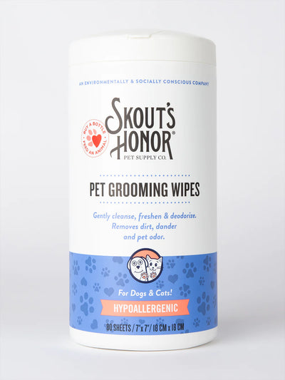SKOUT ’ S HONOR PET GROOMING WIPES FOR DOGS & CATS