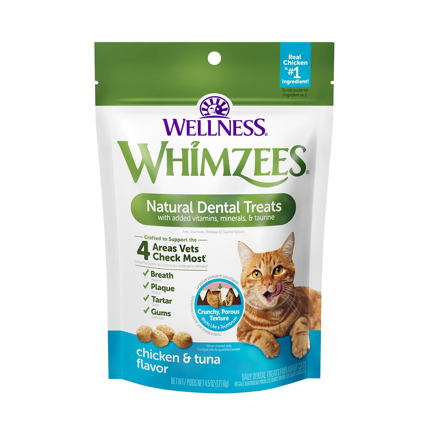 WHIMZEES™ NATURAL DENTAL TREATS CHICKEN & TUNA FLAVOR FOR CATS