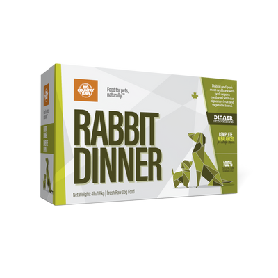 BIG COUNTRY RAW DINNER CARTON - RABBIT DINNER 4 LB