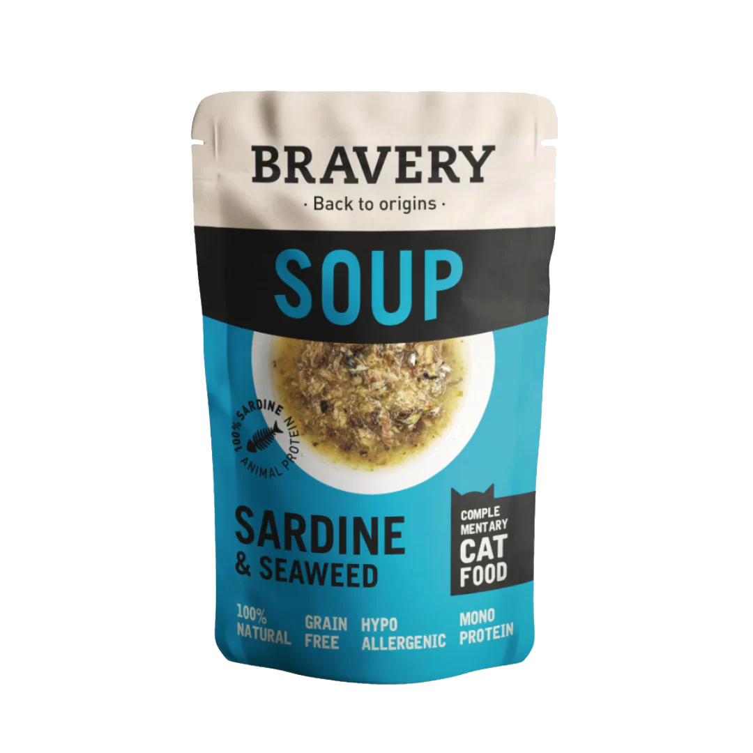 BRAVERY SARDINE & SEAWEED - CAT SELECT SOUP POUCH