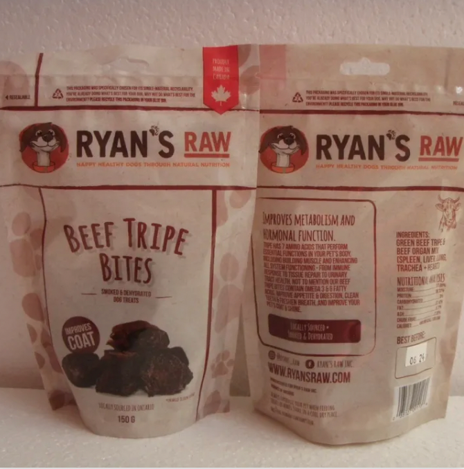 RYAN'S RAW BEEF TRIPE BITES