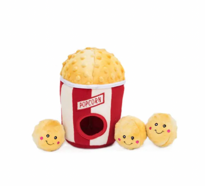 ZIPPY PAWS BURROW DOG TOY - POPCORN BUCKET