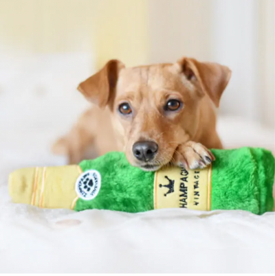 ZIPPY PAWS HAPPY HOUR CRUSHERZ DOG TOY - CHAMPAGNE