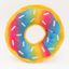 ZIPPY PAWS JUMBO DONUTZ DOG TOY - RAINBOW