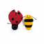 ZIPPYCLAWS 2-PACK CAT TOY - LADYBUG AND BEE