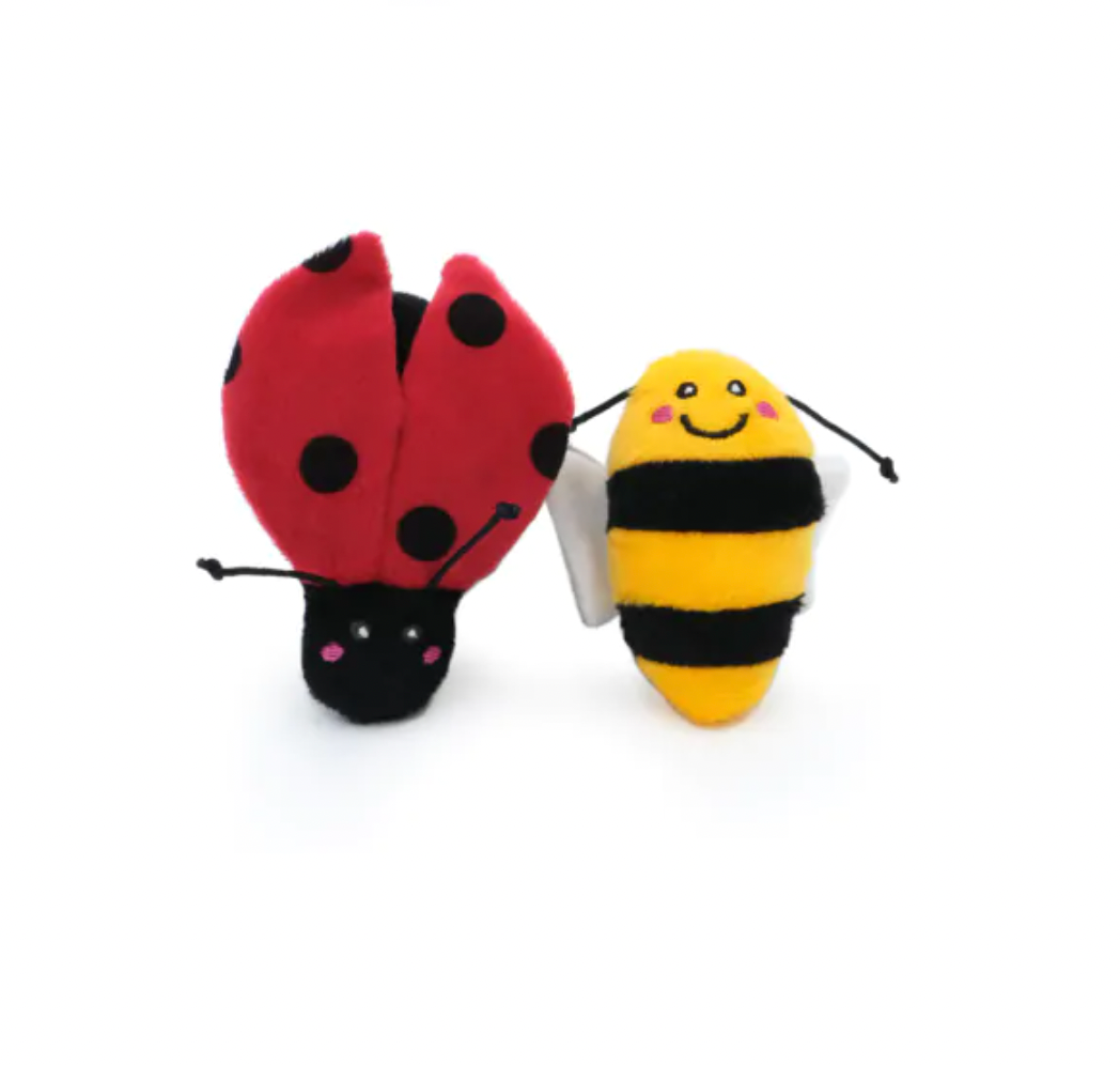 ZIPPYCLAWS 2-PACK CAT TOY - LADYBUG AND BEE