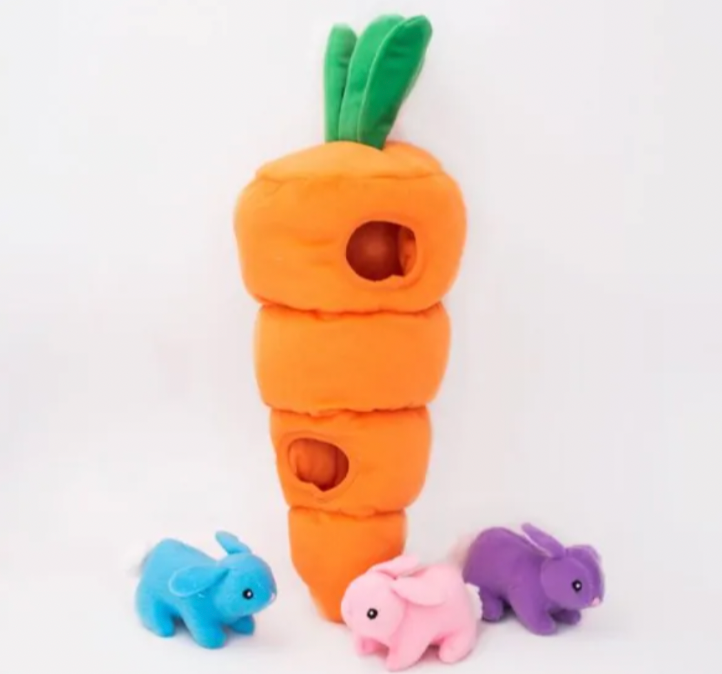 ZIPPY PAWS ZIPPY BURROW DOG TOY - EASTER CARROT