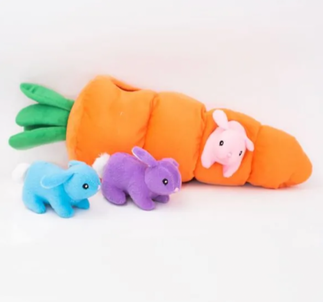 ZIPPY PAWS ZIPPY BURROW DOG TOY - EASTER CARROT