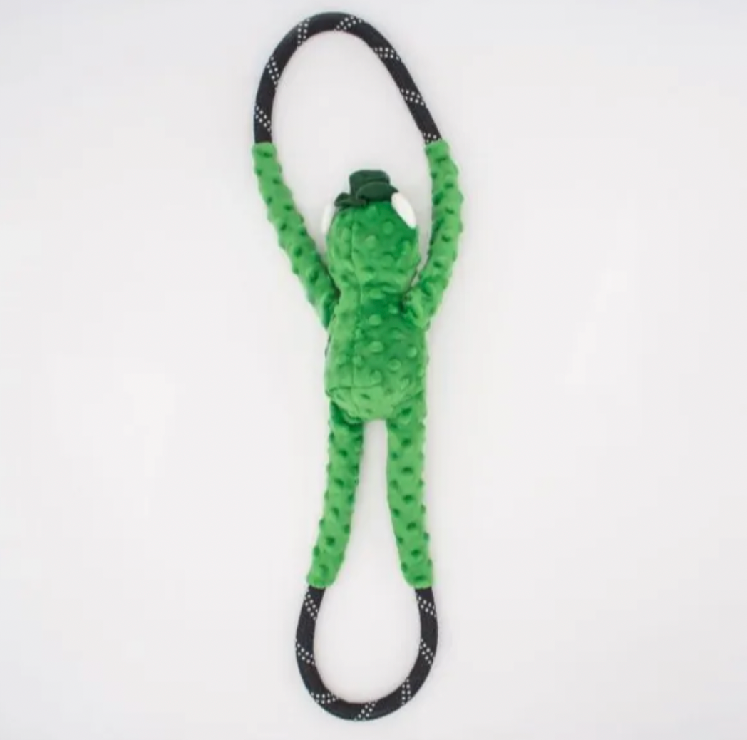 ZIPPY PAWS ST. PATRICK'S ROPETUGZ DOG TOY - LUCKY BEAR