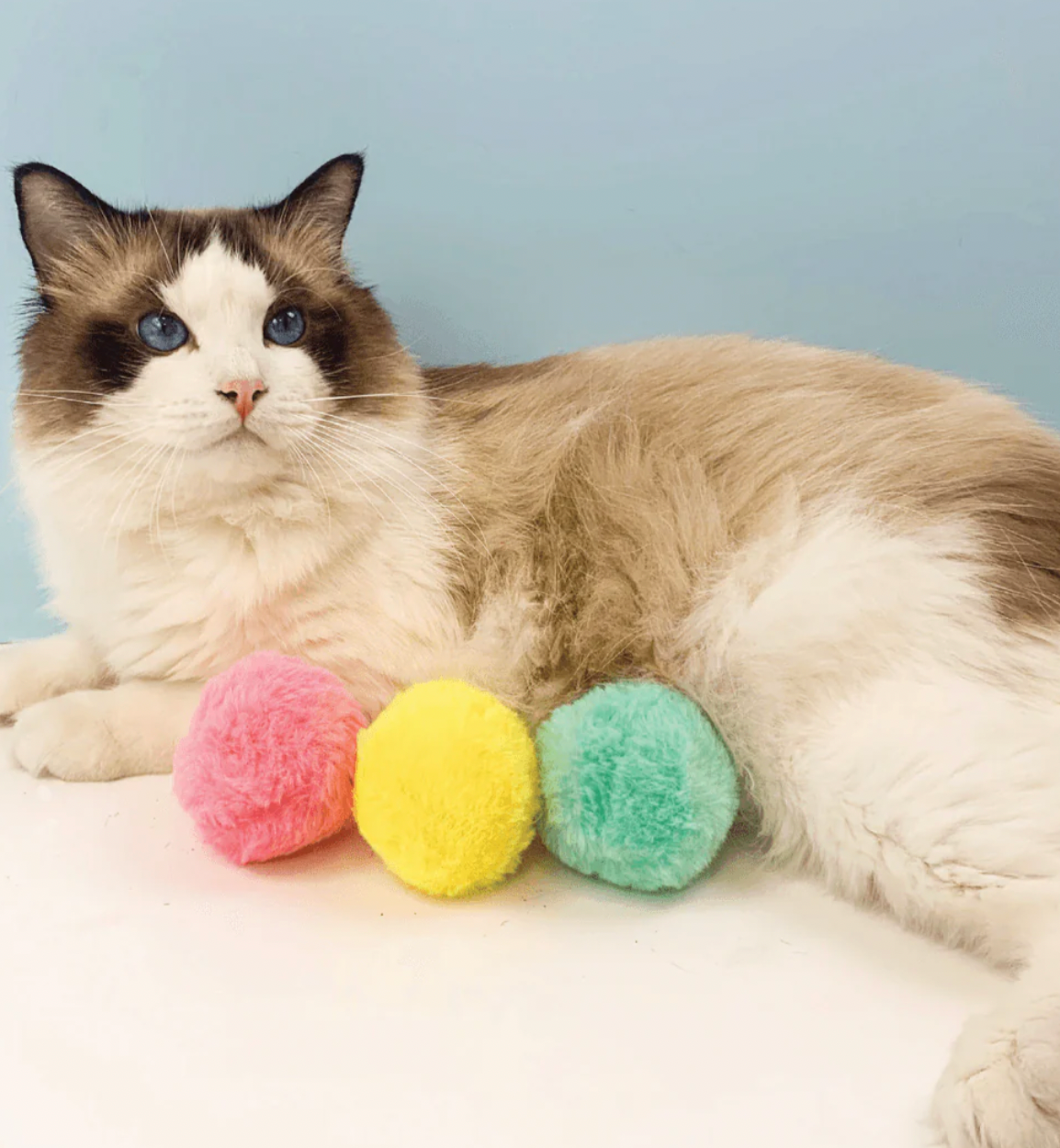 MCLOVINS POM POM CAT TOY - 3 PACK