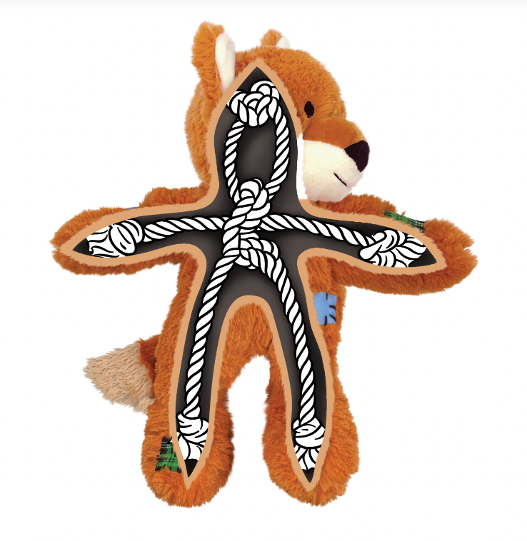 KONG WILD KNOTS GIRAFEE DOG TOY