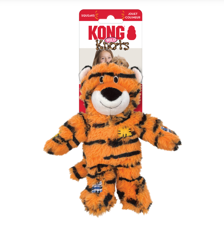 KONG WILD KNOTS TIGER DOG TOY