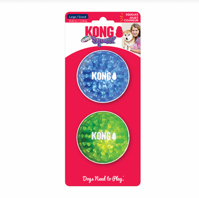 KONG SQUEEZZ GEODZ DOG TOY - 2PACK