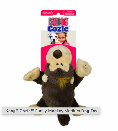 KONG COZIE FUNKY MONKEY DOG TOY