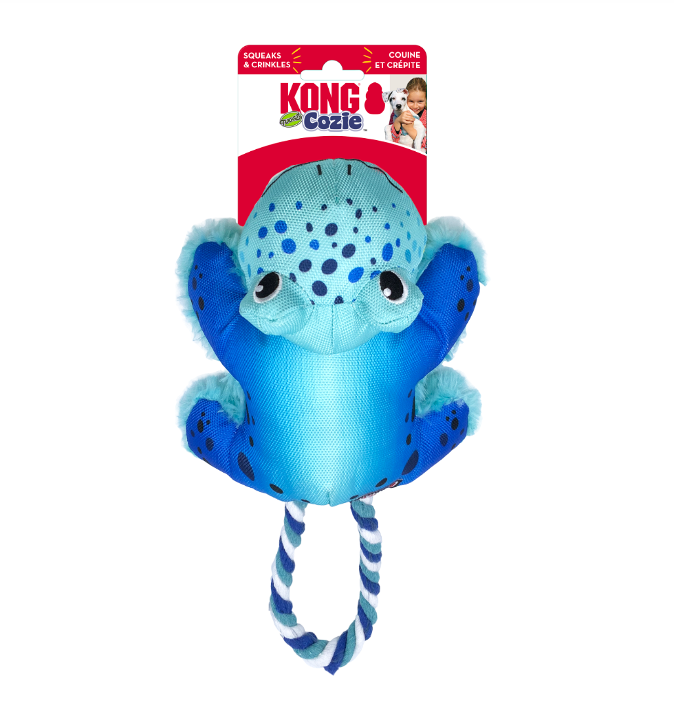 KONG COZIE TUGGZ FROG DOG TOY