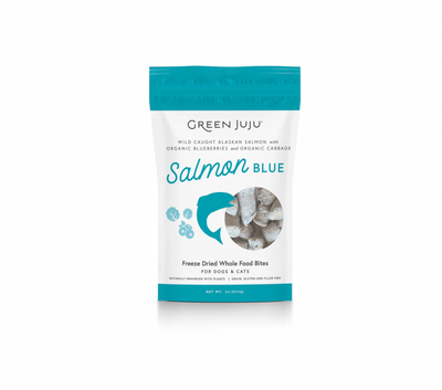 GREEN JUJU DOG/CAT FREEZE DRIED - WHOLE FOOD BITES SALMON BLUE