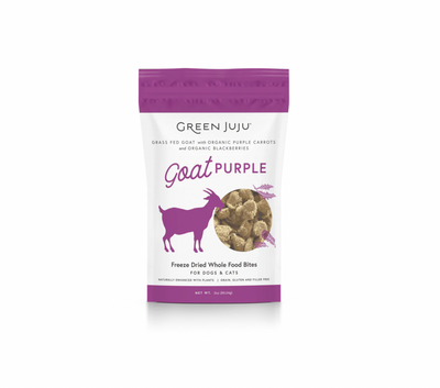 GREEN JUJU DOG/CAT FREEZE DRIED - WHOLE FOOD BITES GOAT PURPLE