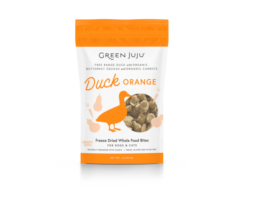 GREEN JUJU DOG/CAT FREEZE DRIED - WHOLE FOOD BITES DUCK