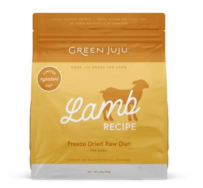 GREEN JUJU DOG FREEZE DRIED RAW LAMB 397 GM