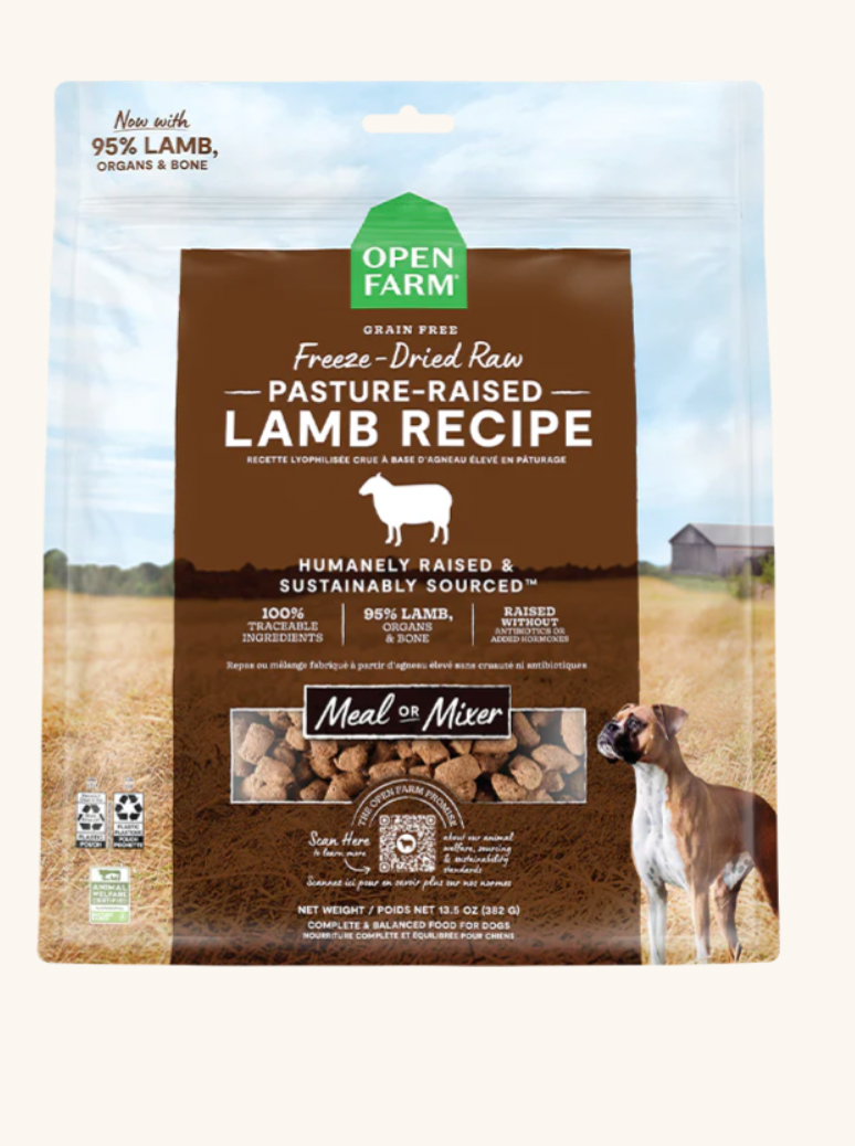 OPEN FARM® GRASS-FED LAMB FREEZE DRIED DOG FOOD