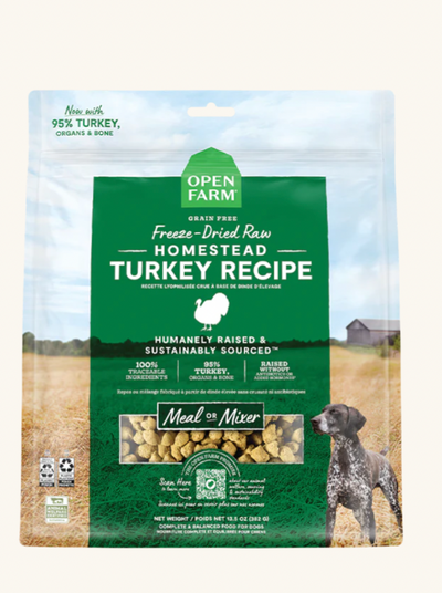 OPEN FARM® HOMESTEAD TURKEY FREEZE DRIED DOG FOOD