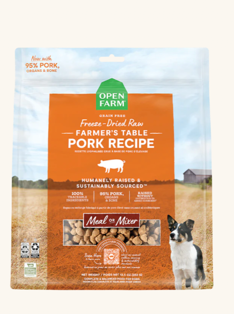 OPEN FARM® HOMESTEAD PORK FREEZE DRIED DOG FOOD