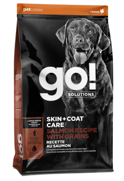 GO! SOLUTIONS SKIN + COAT CARE LARGE BREED SALMON WITH GRAINS ADULT RECIPE DOG FOOD